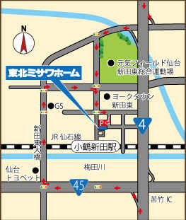 【不動産本部】ＪＲ仙石線「小鶴新田」駅より徒歩１分！バスロータリー目の前のビルです。