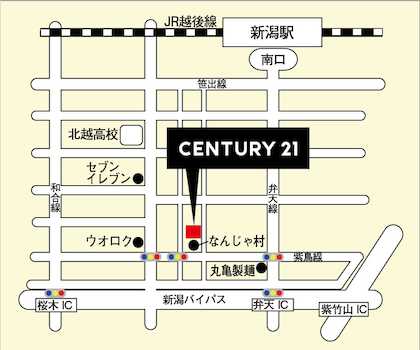 （住所）新潟市中央区鐙西2丁目28番22号　※なんじゃ村鐙店のすぐ近くです。